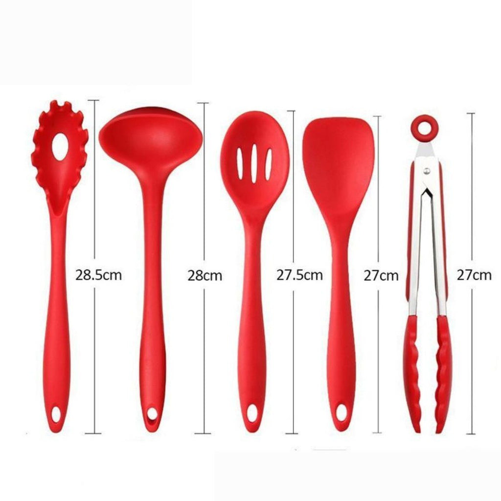 Non-Stick Silicone Cooking Utensils (10-Piece Set)