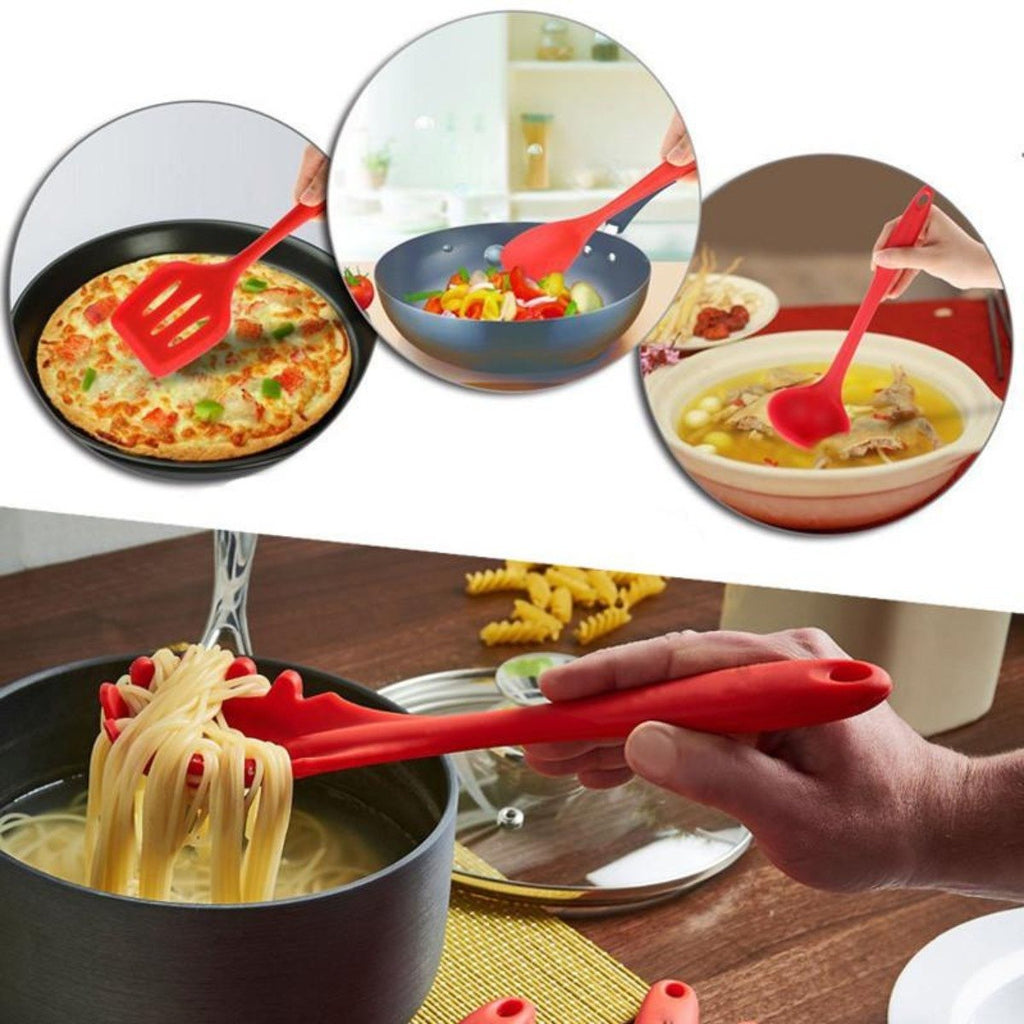 Non-Stick Silicone Cooking Utensils (10-Piece Set)